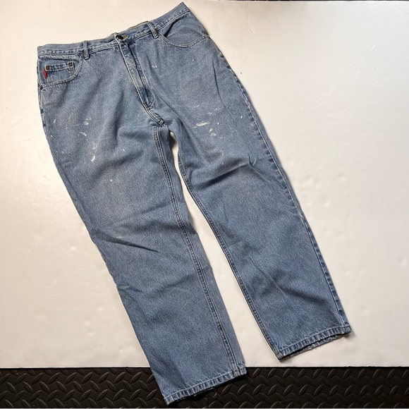 Bugle Boy Jeans 55 Vintage 90s Bugle Boy Paint Splatter Baggy Denim
